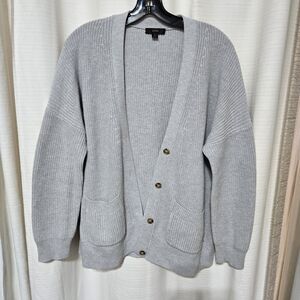 J Crew Oversized Gray Cardigan Sweater